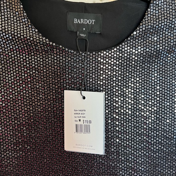 Bardot Black and Silver Sequin Bodysuit - Picture 6 of 7